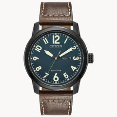 Citizen Eco Drive Garrison Watch with Leather Strap BM8478-01L