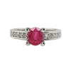 Estate Platinum 1.03ct Oval Ruby Diamond Ring