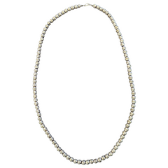 Estate: Sterling Silver Native American Bead Necklace 30"