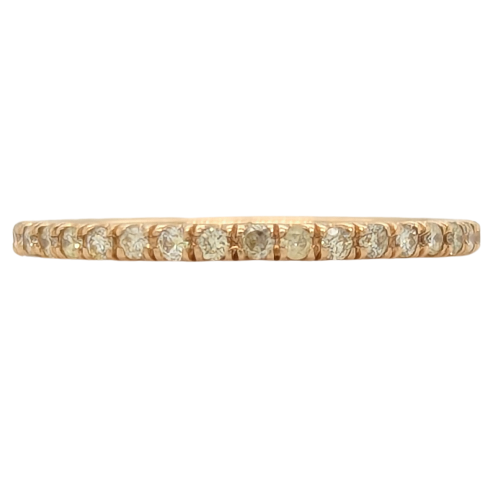 18K Yellow Gold Natural Diamond Band