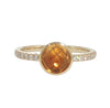 14K Yellow Gold Citrine & Diamond Ring