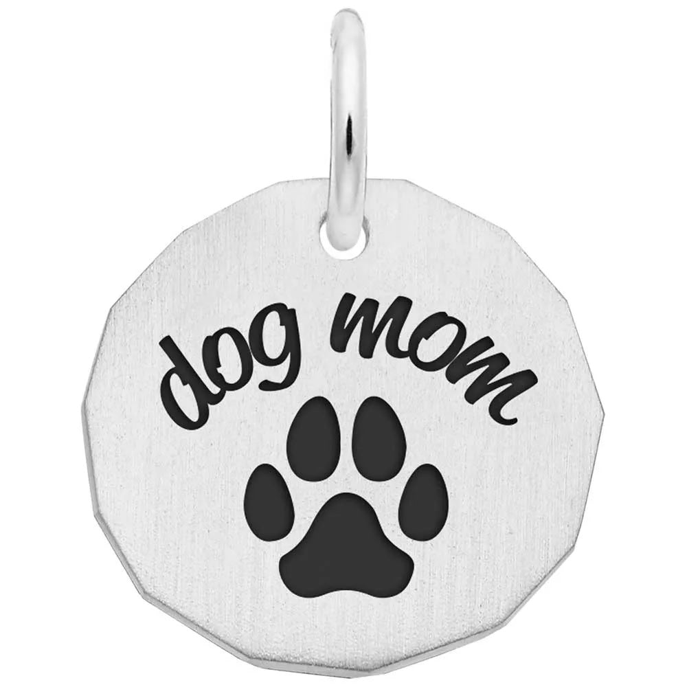 Sterling Silver Dog Mom Charm