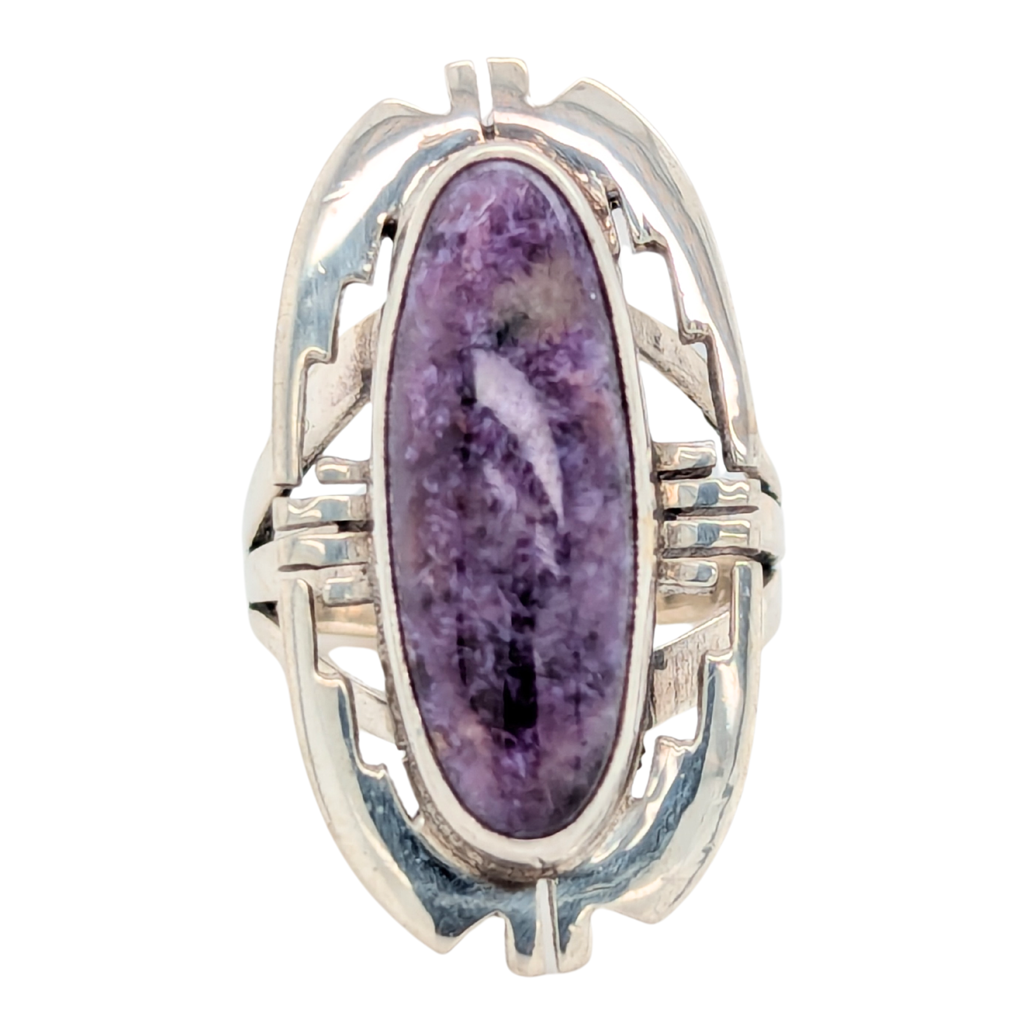 Estate: Sterling Silver Sugalite Southwestern Ring