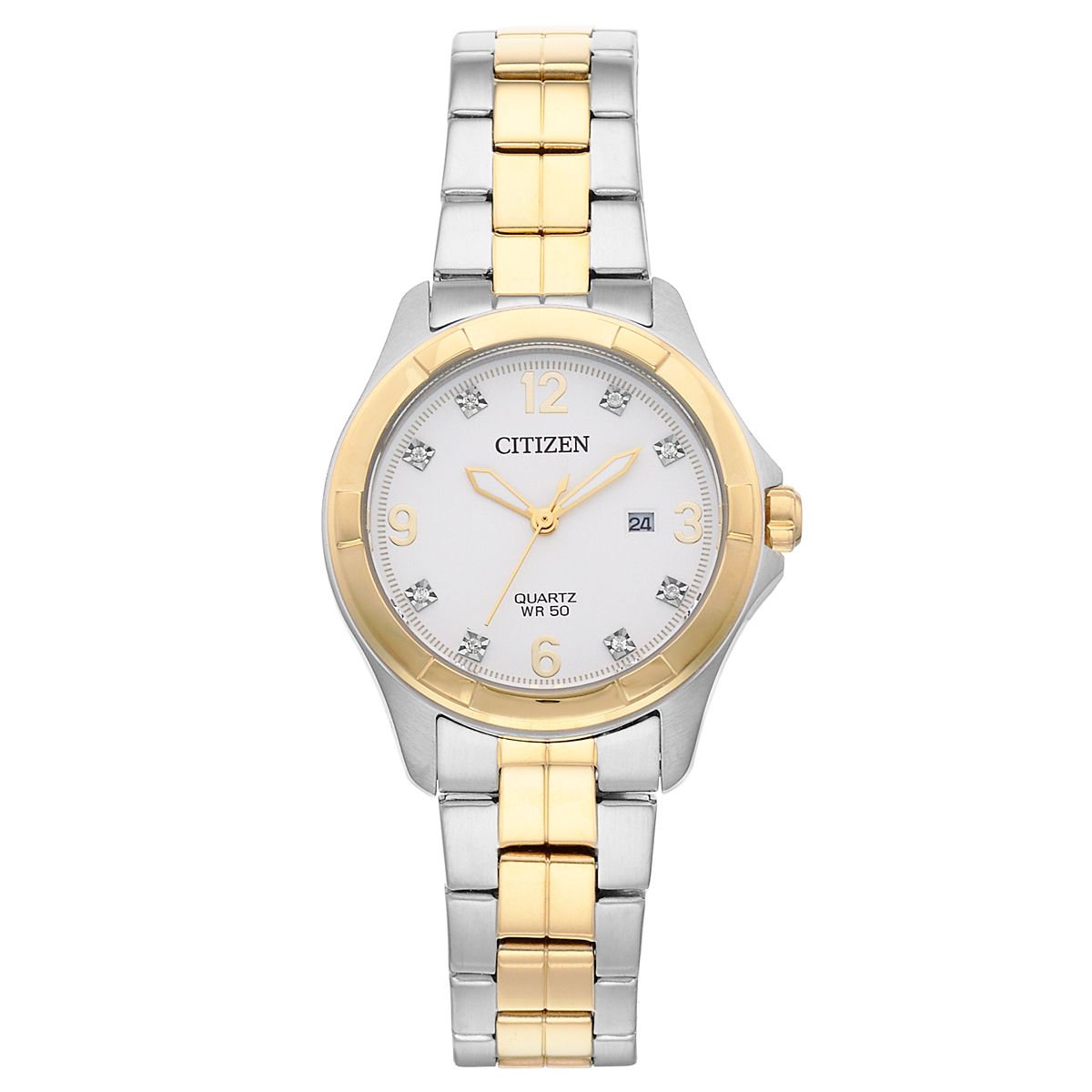 Citizen Quartz Two Tone Crystal Markers Watch EU6084-57A.