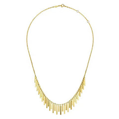 14K Yellow Gold Spear Drops Necklace S1354667