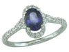 14K WG 1.09CT OVAL SAPPHIRE .2