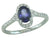 14K WG 1.09CT OVAL SAPPHIRE .2