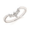 14kt White Gold .10ctw G-H Si Diamond Curved Milgrain Band