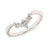 14kt White Gold .10ctw G-H Si Diamond Curved Milgrain Band