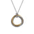 Sterling Silver and 14K Yellow Gold Bujukan Twisted Rope Multi Circle Pendant Necklace