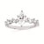 14K White Gold Marquise & Rounds Diamond Engagement Semi-Mount