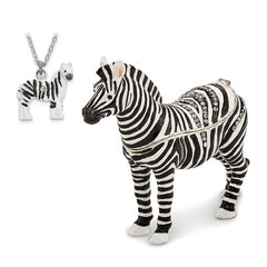 BJ2248 BEJEWELED ZEBRA TRINKET