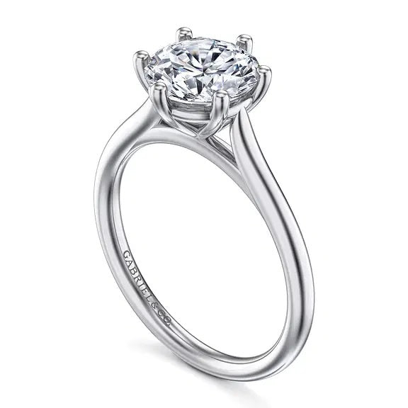 14KT White Gold Brave Solitaire Ring - Holds a 2CT Round Brilliant S2086950