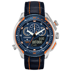 Citizen Eco Drive Promaster SST Navy Blue Orange Watch JW0139-05L