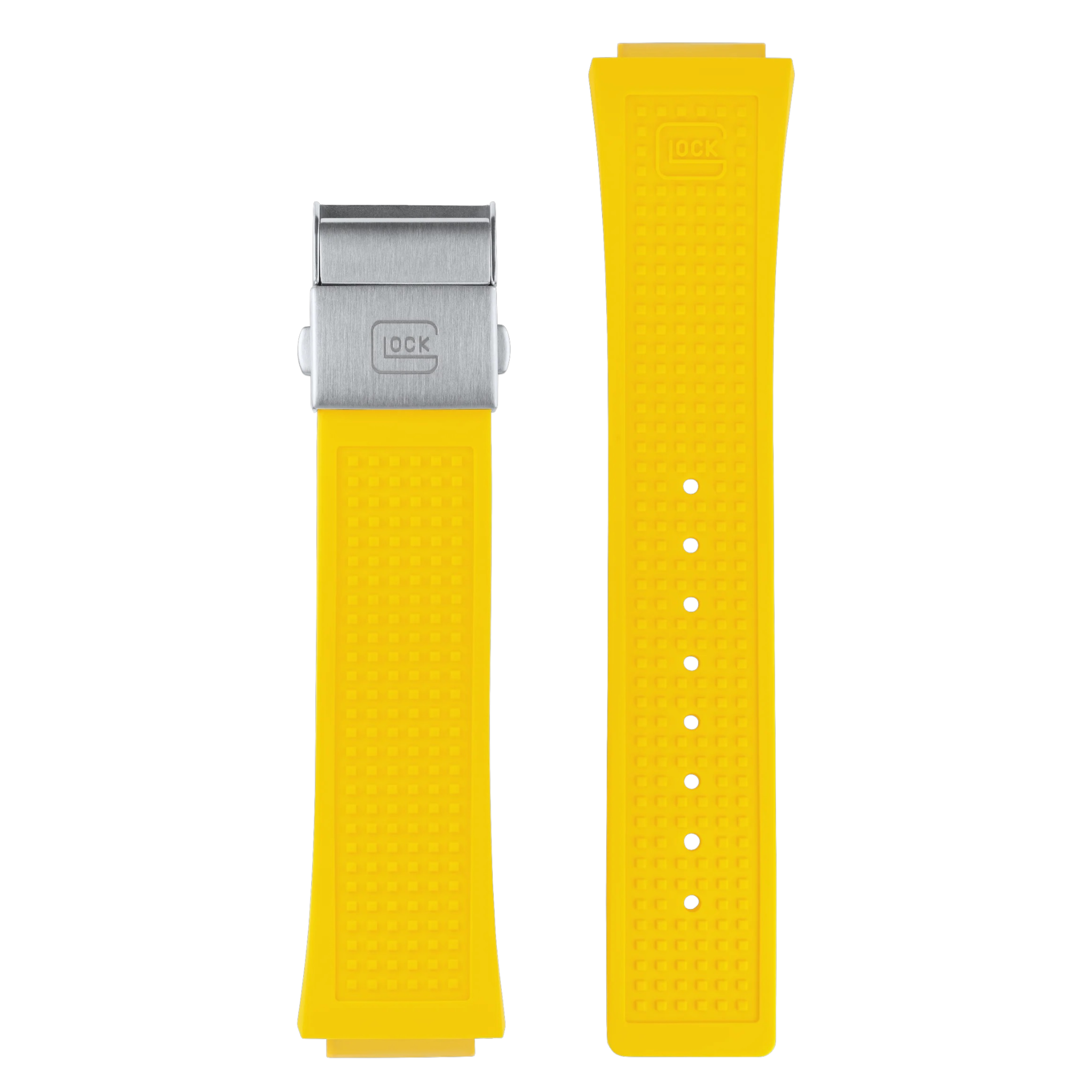 GLOCK Yellow Silicone Strap Silver Clasp 22 - Fits  GW6, GW15, GW23