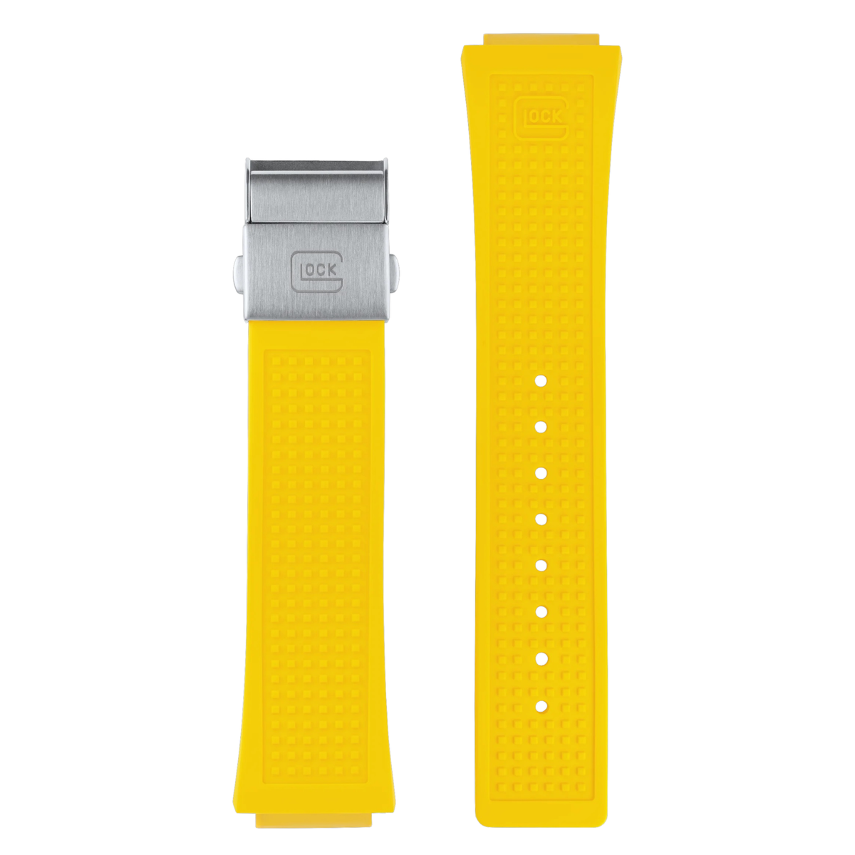 GLOCK Yellow Silicone Strap Silver Clasp 22 - Fits  GW6, GW15, GW23
