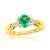 18kt Yellow Gold .82ct Oval Emerald .21ctw Diamond Ring