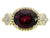 14K YG 3.37CT OVAL GARNET .22C