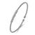 14K White Gold Diamond Flex Bead Cuff with Diamonds.