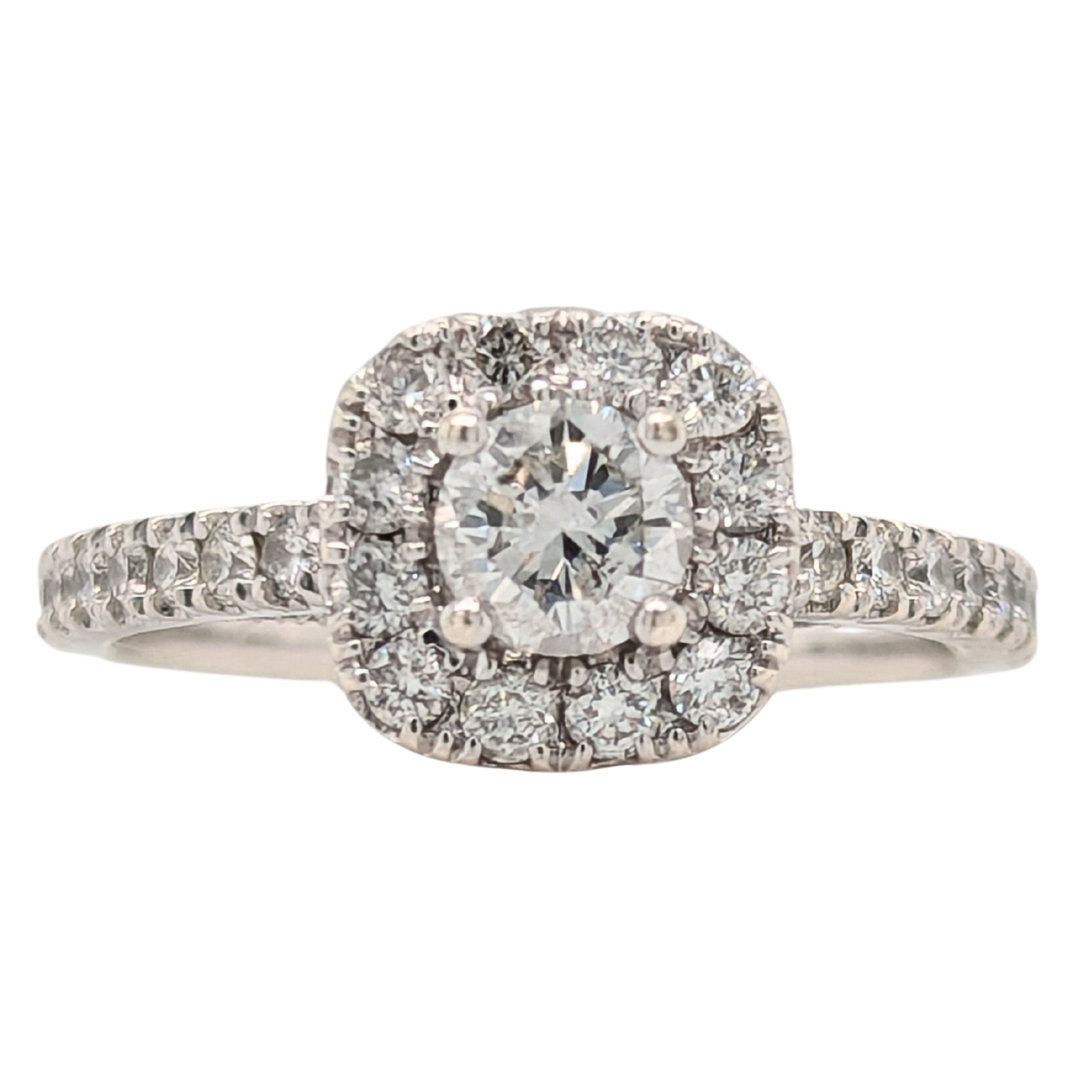 Estate: 14K 3/4CTW Diamond Halo Engagement Ring