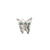 S/S TURQ BUTTERFLY BROOCH