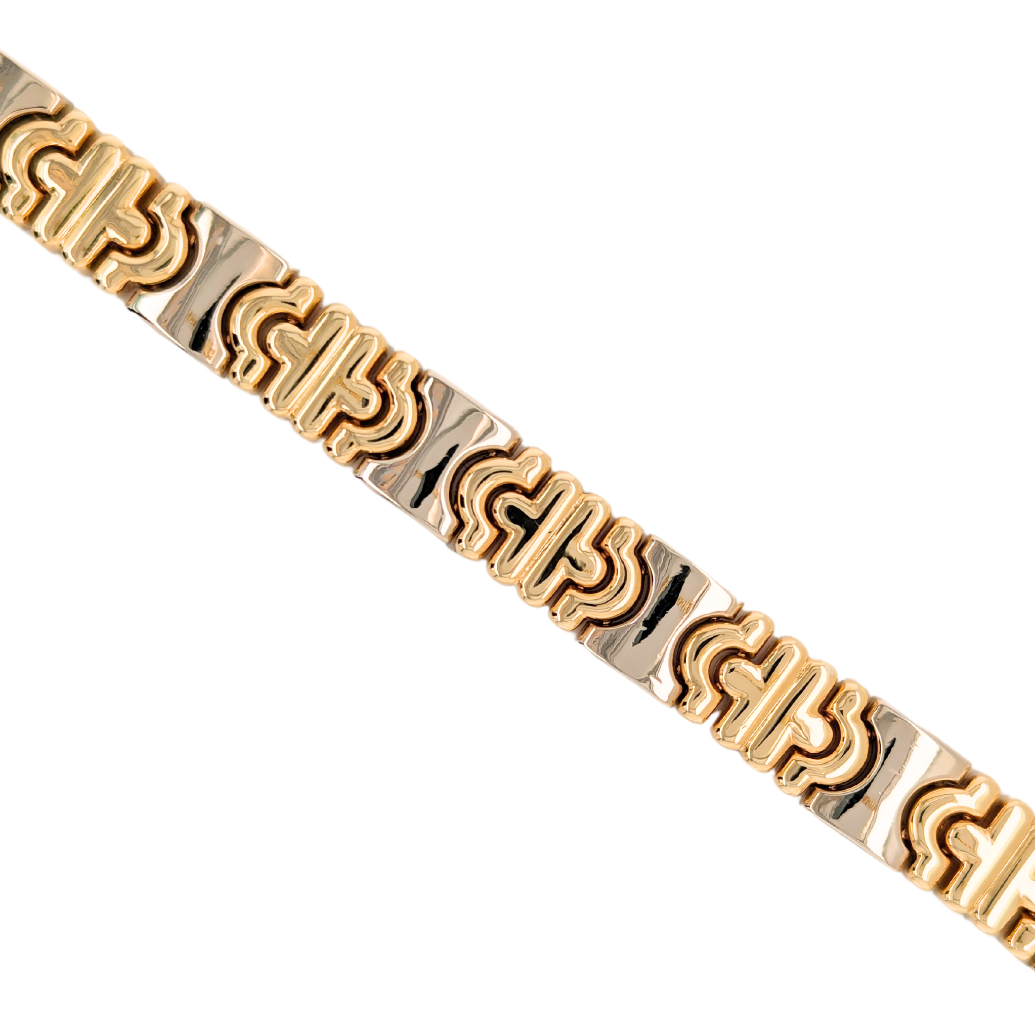 Estate: 14K Two Tone High Polish Bracelet