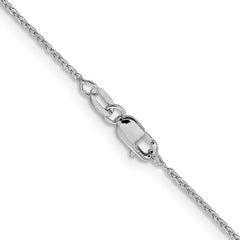 14K White Gold 1.1MM Flat Cable Chain 20"
