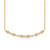 14K Gold Curved Bar Detailed Diamond Necklace