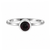 S/S GARNET CABOCHON RINGSOLD