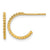 Leslie's 10K Yellow Gold Beaded J Hoops