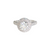 Estate 18kt White Gold 1ct Center Diamond 2.9ctw SI+ F+ Pave Halo Ring