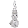 Sterling Silver Snowman Charm.