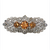 Estate Platinum 2ctw Citrine and .50ctw Diamond Slide Pendant