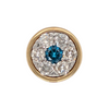 14K Gold Blue & White Diamond Hidden Bail Pendant
