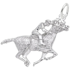 Sterling Silver Horse & Jockey Charm