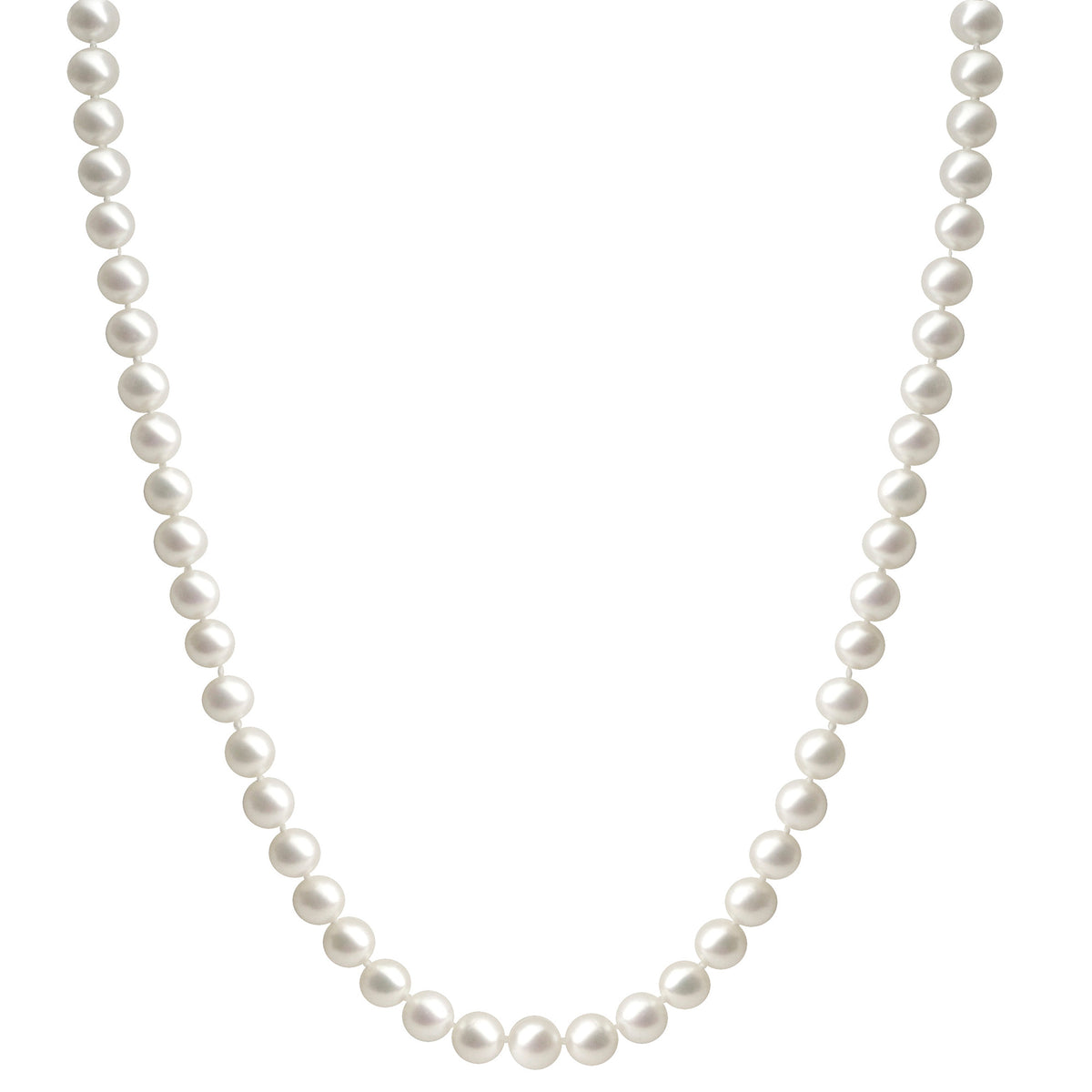 14K Yellow Gold 6MM Freshwater Pearl Necklace