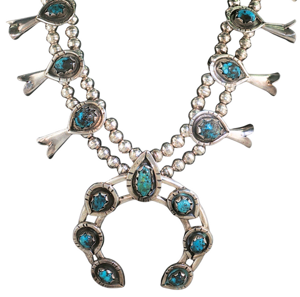 S/S TURQUOISE SQUASH BLOSSOM