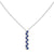 18kt White Gold .27ct Sapphire .09ctw Diamond Bar Adjustable Necklace
