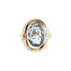 Estate 14kt Yellow Gold 5ct Topaz Cocktail Ring