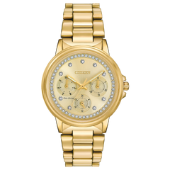 Citizen Eco Drive Ladies Chandler Goldtone Watch FD2042-51P