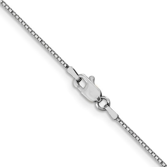 10K White Gold .8MM Box Chain