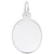 Sterling Silver Oval Disc Charm.