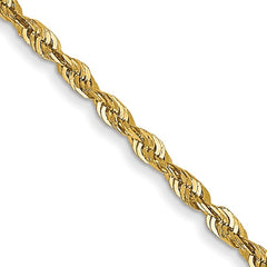 14K Yellow Gold Thick Semi-Solid Rope Chain