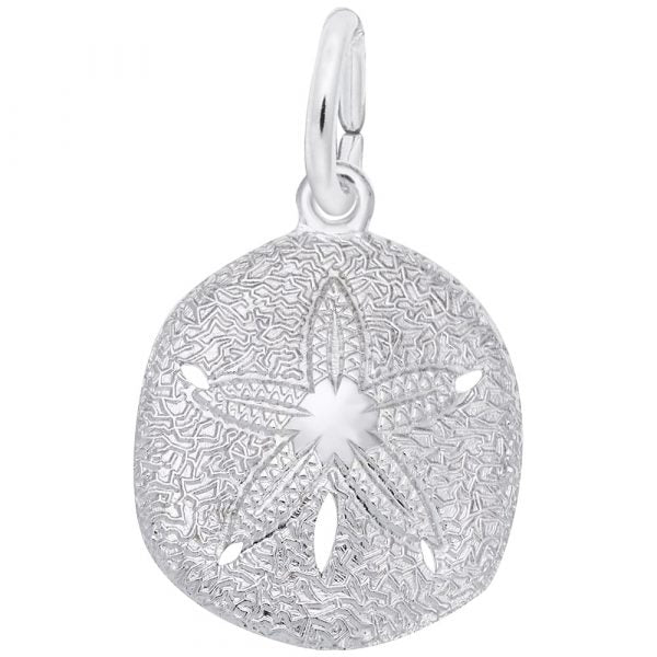 Sterling Silver Keyhole Sand Dollar Charm