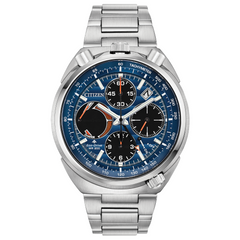 Citizen Eco Drive Promaster Stainless Blue & Orange Watch AV0070-57L