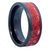 Men's Black Ceramic Spiny Oyster Inlay Ring - Size 10