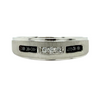 10kt White Gold .10ctw Black and White Diamond Gents Band