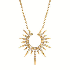 10K Gold Sunshine Diamond Necklace