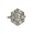 Estate Platinum 1.54ct Octagonal l VS2 1.33ctw French Cut OEC Filigree Ring
