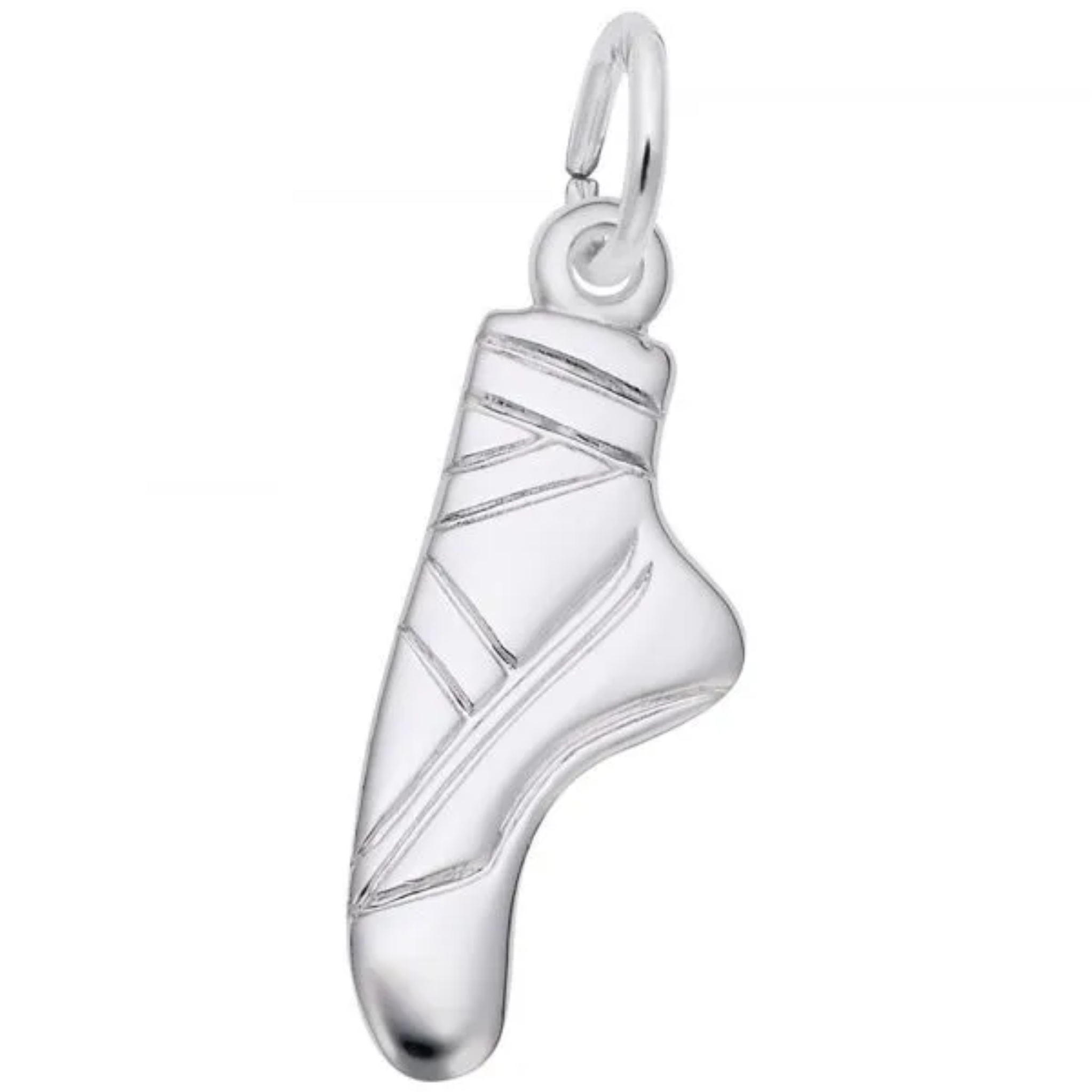 Sterling Silver Flat Ballet Shoe Charm